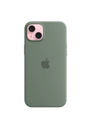 Apple Silicone Case Cover With MagSafe For iPhone 15 Plus Cypress