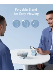 Anker Power Bank, 622 Magnetic Battery (MagGo), 5000mAh Foldable Magnetic Wireless Portable Charger And USB-C For iPhone 13/12 Series