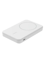 Belkin BoostCharge Pro MagSafe Wireless Power Bank With Qi2 White 8000mAh 15W With USB-C To USB-C Charging Cable White 1m
