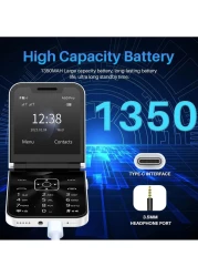 Hope 2.4" Foldable Mobile Phone &ndash; Auto FM Radio, Call Record, Speed Dial, Magic Voice, Dual SIM GSM Unlocked Cellphone &ndash; Compact Backup Phone