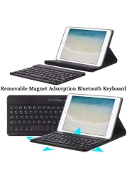 Ntech iPad Mini 4 Keyboard Case 7.9" Ultra Slim Shell Stand Cover With Magnetically Detachable Wireless Bluetooth Keyboard For Apple iPad Mini 4 Black