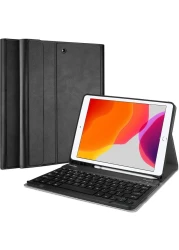 Ntech Keyboard Case For New iPad 8Th Gen (2020) / 7Th Generation (2019) 10.2 Inch, Soft TPU Back Stand Cover With Pencil Holder, Magnetically Detachable Wireless Bluetooth Keyboard, Black Ntech