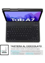 Ntech Keyboard Case Compatible Samsung Galaxy Tab A7 (Qwerty), For Samsung Galaxy Tab A7 Keyboard, Keyboard Case With Detachable Wireless Keyboard For Samsung Galaxy Tab A7 T505/T500 10.4 2020, Black