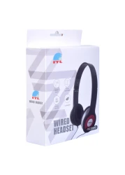 اي تي ال سماعة رأس سلكية مزودة بميكروفون YZ-229HS، لون أسود