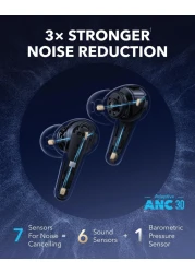 Soundcore Liberty 4 Pro by Anker Wireless Earbuds, 7-Sensor and Real-Time Adaptive Noise Cancelling, 2× Faster Charging, Studio-Level Hi-Fi Music (Green)