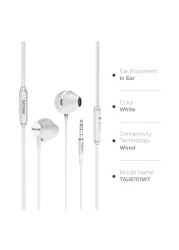 Philips 1000 Series Wired In-Ear Headphones TAUE101BK White