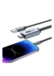 TotuLife Nylo Series Lightning to HDMI Cable Black and Grey 2m