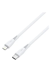 توتو لايف فلاكس سيريز بي دي كابل شحن USB-C إلى لايتنينج لمزامنة البيانات - أبيض 1 متر