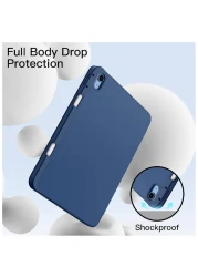 HYX Case For iPad 10 (10.9-Inch, 2022 Model, 10th Generation) with Pencil Holder, Slim Tablet Cover with Soft TPU Back, Auto Wake/Sleep (Blue)