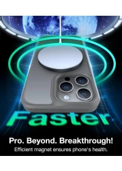 Torras Guardian Magnetic Series Designed for iPhone 15 Pro Max Case, [Military Grade Drop Tested] [Compatible with MagSafe] Slim Case for iPhone 15 Pro Max Phone Case, Natural Titanium