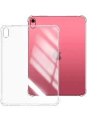 جراب شفاف متوافق مع ايباد الجيل العاشر 2022 [A2757,A2777]، غطاء ناعم شفاف خفيف الوزن مع حافة مرتفعة من السيليكون الناعم لايباد الجيل العاشر 10.9 بوصة - شفاف