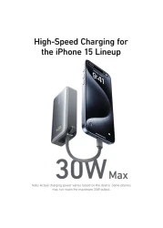 أنكر نانو باور بانك مع كابل يو أس بي-Cسي _أسود_ 20000 مللي أمبير 30 وات