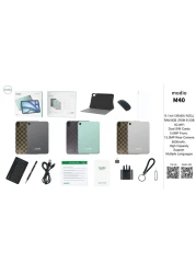 Modio M40 10.1inch Tablet Pc, 8GB RAM+512GB ROM, Real Incell Screen Display, Keyboard+Mouse Pad, Leather Case (Green)
