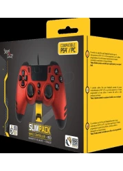 STEELPLAY PS4/PC SLIMPACK WIRELESS CONTROLLER - RUBY RED