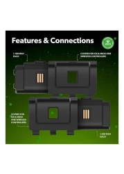 Snakebyte Power Pack X Batteries for Xbox One S and X Series Black 1.100mAh