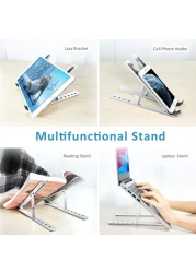 Generic Laptop Stand, Adjustable Portable Laptop Holder For Desk, Aluminum Ventilated Notebook Riser For Macbook Air Pro, Dell Xps, More 10-15.6 Inches Pc Computer, Tablet, Ipad