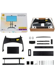 NB North Bayou - Mobile TV Cart TV Stand With Wheels For 55 To 80 Inch Tvs