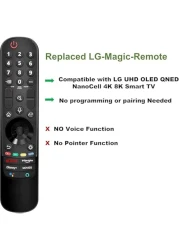 Magic Remote Control for LG TVs &ndash; Universal Replacement for LG LED, OLED, LCD 4K UHD Smart TV (No Voice Search, NO Magic Pointer Function) &ndash; High-Quality Remote for Seamless Control