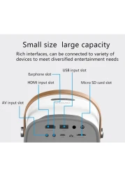 Wownect Mini HD Projector LED [Screen Size Up To 160&rsquo;&rsquo;] 1000 Lumen Full HD 1080P Resolution Support Home Projector