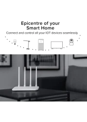 Xiaomi - Mi WIFI Router 4C Roteador APP Control 64MB RAM 802.11 b/g/n 2.4G 300Mbps 4 Antennas Wireless Routers Repeater for Home Mi Wifi App, Android and iOS Compatible White