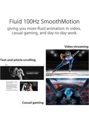 ASUS VA24EHF Eye Care Gaming Monitor &ndash; 24-inch (23.8-inch viewable), IPS, Full HD, Frameless, 100Hz, Adaptive-Sync, 1ms MPRT, HDMI, Low Blue Light, Flicker Free, Wall Mountable