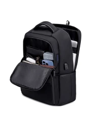 Arctic Hunter Durable Casual Daypack Water Resistant 23 L Computer Bag with Luggage Carry Strap Built in USB port and Anti-Theft pockets for Men and Women B00113C Black