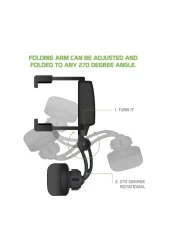 حامل هاتف بمرآة الرؤية الخلفية للسيارة، يدور 360 درجة، حامل متعدد الوظائف للهاتف وحامل GPS حامل هاتف السيارة العالمي لجميع الهواتف الذكية