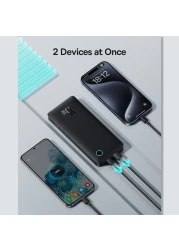 Portable Charger, 15W Power Bank Fast Charging, 10000mAh Slim Battery Pack Charger Portable with USB C In &amp; Out for iPhone 15 14 13 12 11 Samsung S24 S23 S22 Google LG iPad and More- Black