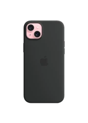 Apple Silicone Case Cover With MagSafe For iPhone 15 Plus Black