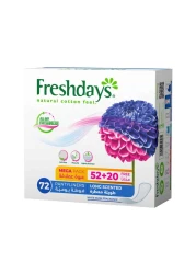 Freshdays Natural Cotton Feel Long Scented Pantyliners 72 Count