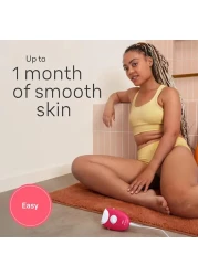 آلة إزالة الشعر Braun Silk-épil 3 SE 3-000 للنساء لإزالة الشعر لفترة طويلة مع 20 ملقط MicroGrip وSmartLight للدقة وسلك للاستخدام المستمر - أبيض