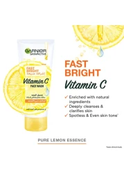 غسول الوجه للتفتيح وإشراقة البشرة السريعة بخلاصة الليمون من غارنييه ١٠٠مل