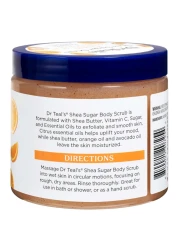 دكتور تيلز مقشر للجسم بالشيا والسكر مع زيوت عطرية من الحمضيات وفيتامين C وردي 538 غرام