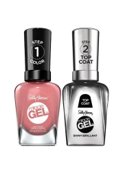 Sally Hansen Miracle Gel Nail Colour Mauve - olous and Miracle Gel Top Coat 14.7ml+14.7ml
