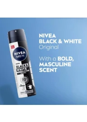 بخاخ بلاك آند وايت إنفيزيبل مضاد للتعرق للرجال من نيڤيا، أوريجينال، ٧٢ ساعة من الحماية الفعّالة ، ١٥٠ مل
