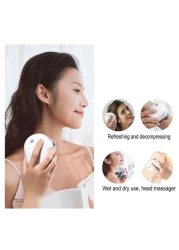 Electric Head Massagers Cordless Hair Scalp Massager with Kneading 6 Massage Nodes Handheld Scratcher for Deep Clean Hair Growth Head Relaxing Scalp Massage Tools