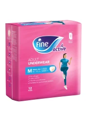 Fine Active Female Postpartum Diapers Medium Size Pack Of 12 Pull-Ups