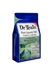 دكتور تيلز محلول نقع ملح إبسوم النقي بزيت بذور القنب شفاف 1.36 كغ