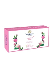 ياردلي صابون الورد الإنجليزي الفاخر 100 غرام حزمة من 3 قطع -وردي-