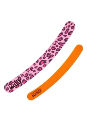 كيس مبرد أظافر منحني بتصميم على شكل موز ذو جانبين خشن إلى متوسط - متعدد الألوان F233