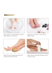 Glass Foot File Callus Remover - Nano Crystal Feet Scrubber for Cracked Heels &amp; Dead Skin - Portable Pedicure Tool for Travel, Smooth Feet in Minutes