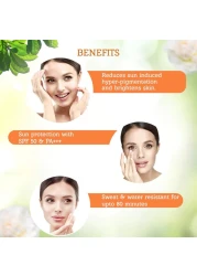 لوتس أورغانيكس+ شير برايتنين واقي شمس معدني لماع صافي SPF 50 أبيض 100 غرام