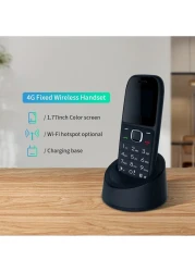 Cordless Phone Desktop Telephone GSM 850/900/1800/1900MHz Dual SIM Card Fixed Wireless Phone with Antenna Radio Alarm Clock Function