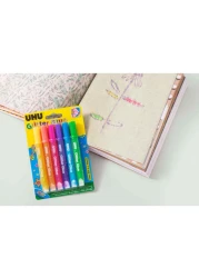 UHU Glitter Glue Multicolour 10ml 6 PCS Pack of 2