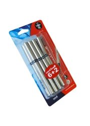 يوني بول قلم حبر سائل فاخر UB177 0.7 ملم، 8 قطع - أزرق وأسود