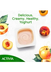 أكتيفيا زبادي مخفوق كامل الدسم بالخوخ والمشمش 120 غرام حزمة من 8