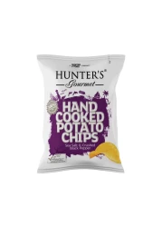 Hunter's Gourmet Sea Salt and Crushed Black Pepper Hand Cooked Potato Chips, 125g
