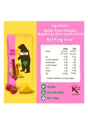 بير وجبة خفيفة بنكهة التوت الأحمر والأناناس 20 غرام حزمة من 5