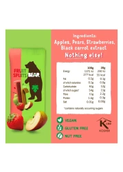 Bear Strawberry and Apple Flavour Fruit Splits Snack, 20g Pack of 5