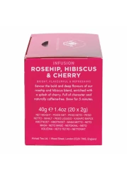 Ahmad Tea Fruit and Herb Infusion Rosehip and Hibiscus with Cherry Flavoured Tea Bags 20 Tea Bags